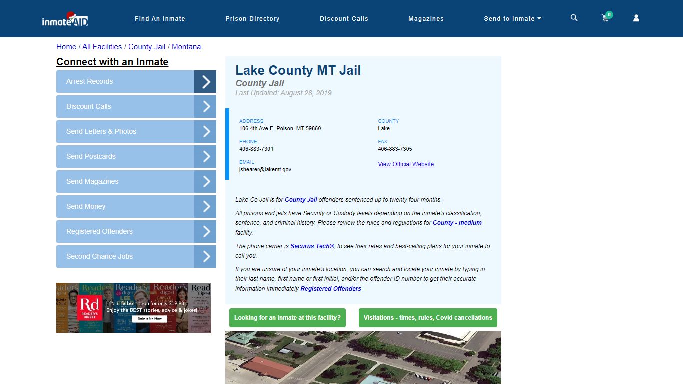 Lake County MT Jail - Inmate Locator - Polson, MT